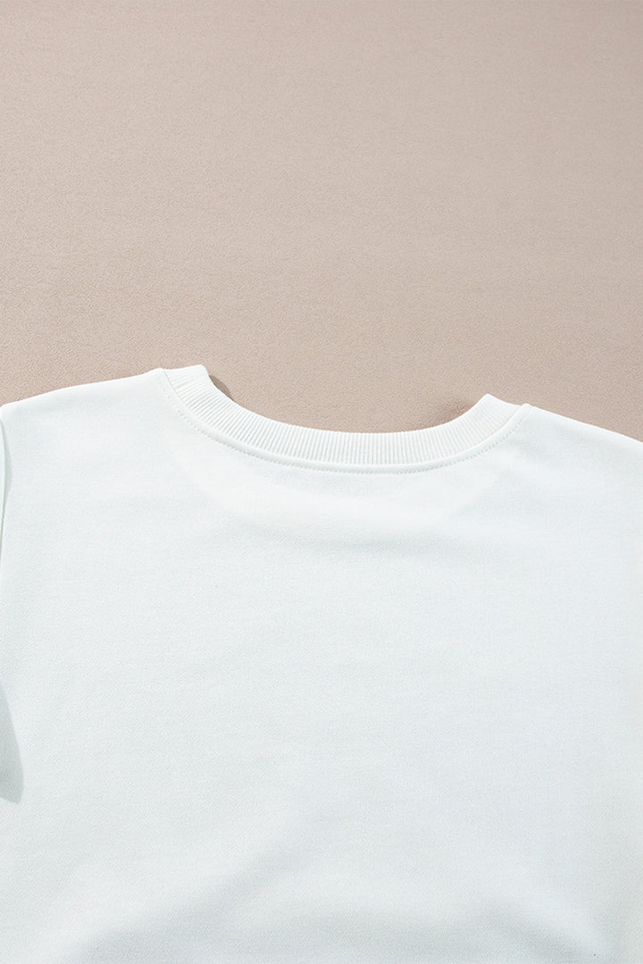 White French Terry Color Block Long Sleeve Top | Sweatshirts Daverri Fashions