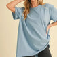 Aemi+Co Round Neck Short Sleeve Oversized T-Shirt - DAVERRI FASHIONS