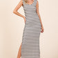 Mittoshop Striped Scoop Neck Sleeveless Maxi Dress - DAVERRI FASHIONS