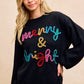 BiBi Tinsel Lettering Christmas Sweater - DAVERRI FASHIONS