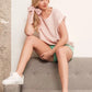 Lime 'N' Chili Striped Muscle Sleeve Top