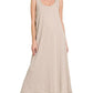 Zenana French Terry Twisted Strap Midi Dress