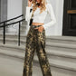 Leopard Jeans with Pockets - DAVERRI FASHIONS