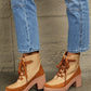 East Lion Corp Lace Up Lug Booties Clearance