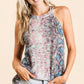BiBi Snakeskin Print Low Gauge Hacci Knit Halter