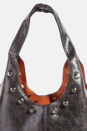 Fame Weathered Faux Leather And Studs Bucket Bag | Handbags Daverri Fashions