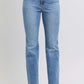 Judy Blue Full Size Raw Hem High Rise Bootcut Jeans - DAVERRI FASHIONS