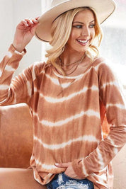 BiBi Tie Dye French Terry T-Shirt With Side Slits | T-Shirts Daverri Fashions