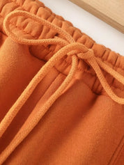 Zip Up Top and Drawstring Pants Two-Piece Set | Loungewear Sets Daverri Fashions