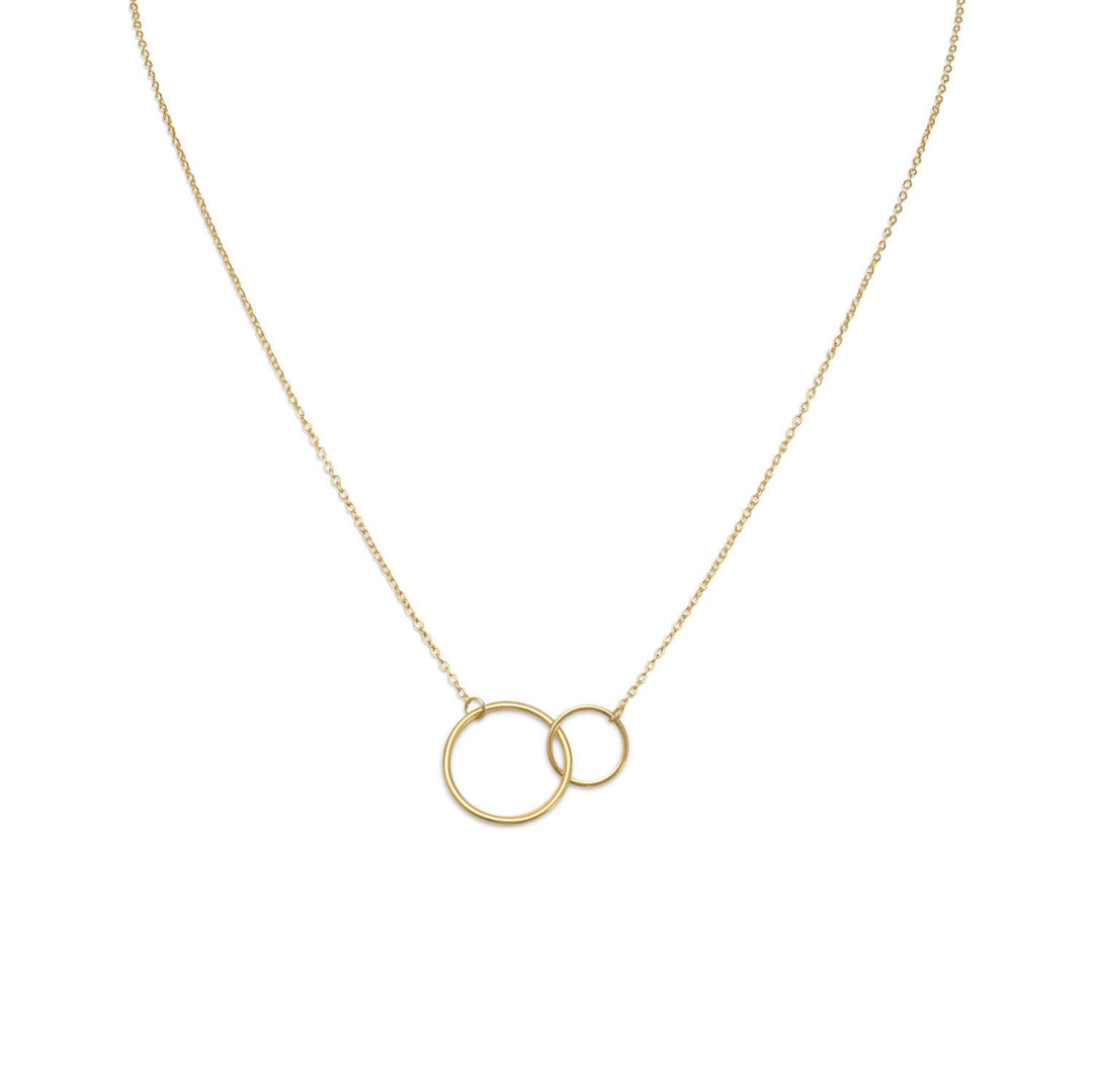 16" + 2" 14 Karat Gold Plated Circle Link Necklace Default Title Necklaces