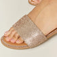 WILD DIVA Rhinestone Open Toe Flat Sandals Sandals
