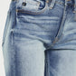 Kancan High Rise Cuffed Straight Jeans - DAVERRI FASHIONS