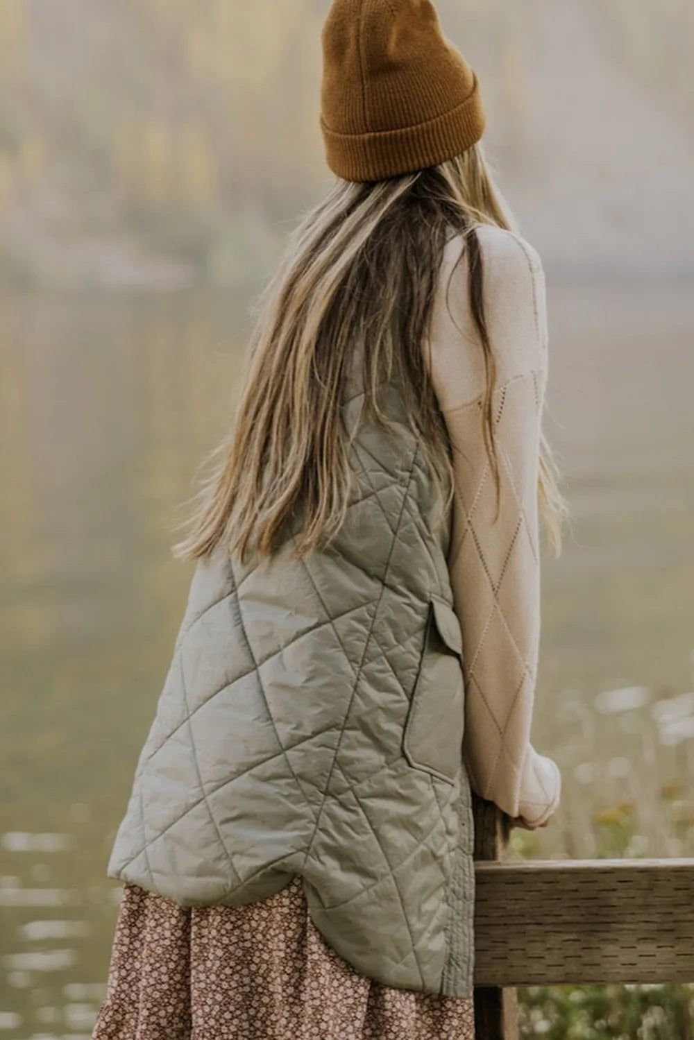 Button Up Pocketed Vest Coat | Vest Jackets Daverri Fashions