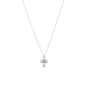 Reversible Cross Charm with Cultured Freshwater Pearl Necklace Necklaces