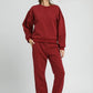 Umgee Round Neck Sweatshirt with Pleated Detail Sweatshirts
