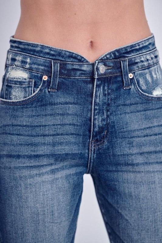 Artemis Vintage High Rise Stretch Flare Jeans - DAVERRI FASHIONS