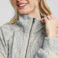 Umgee Two-Way Jacquard Zip-Up Jacket