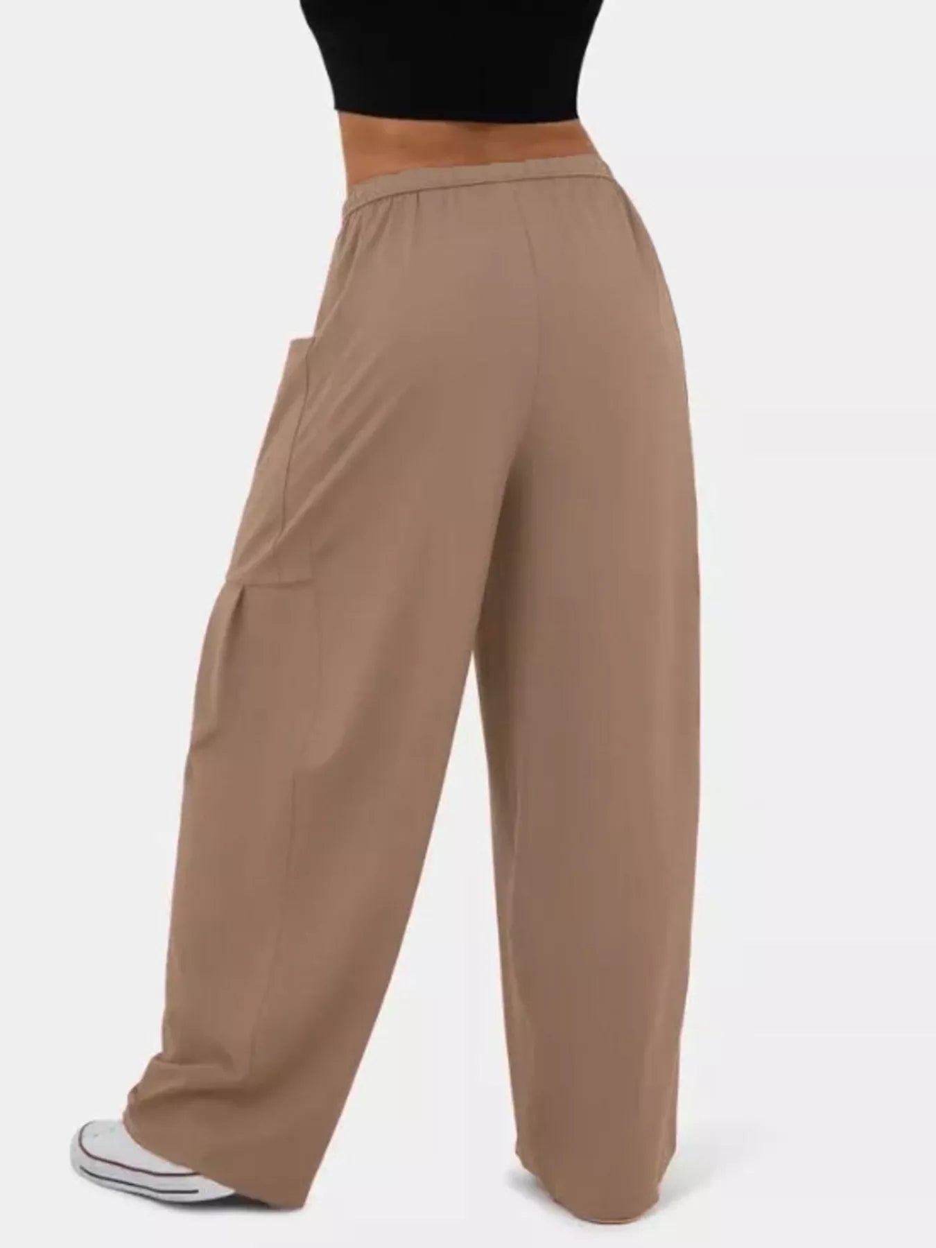 Drawstring Wide Leg Pants | Pants Daverri Fashions