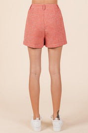 Mittoshop Tweed Classic Shorts with Side Pockets | Shorts Daverri Fashions
