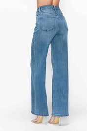 bytos Full Size High Rise Wide Leg Jeans with Pockets | Jeans Daverri Fashions