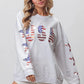 BiBi American Flag USA and Star Sequin Sweatshirt Sweatshirts