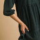 Umgee Tiered Johnny Collar Balloon Sleeve Dress Mini Dresses
