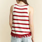Jade By Jane Full Size American Flag Fringe Tank Top - DAVERRI FASHIONS