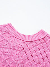 Cable Knit Dolman Sweater Vest | Sweater Vests Daverri Fashions