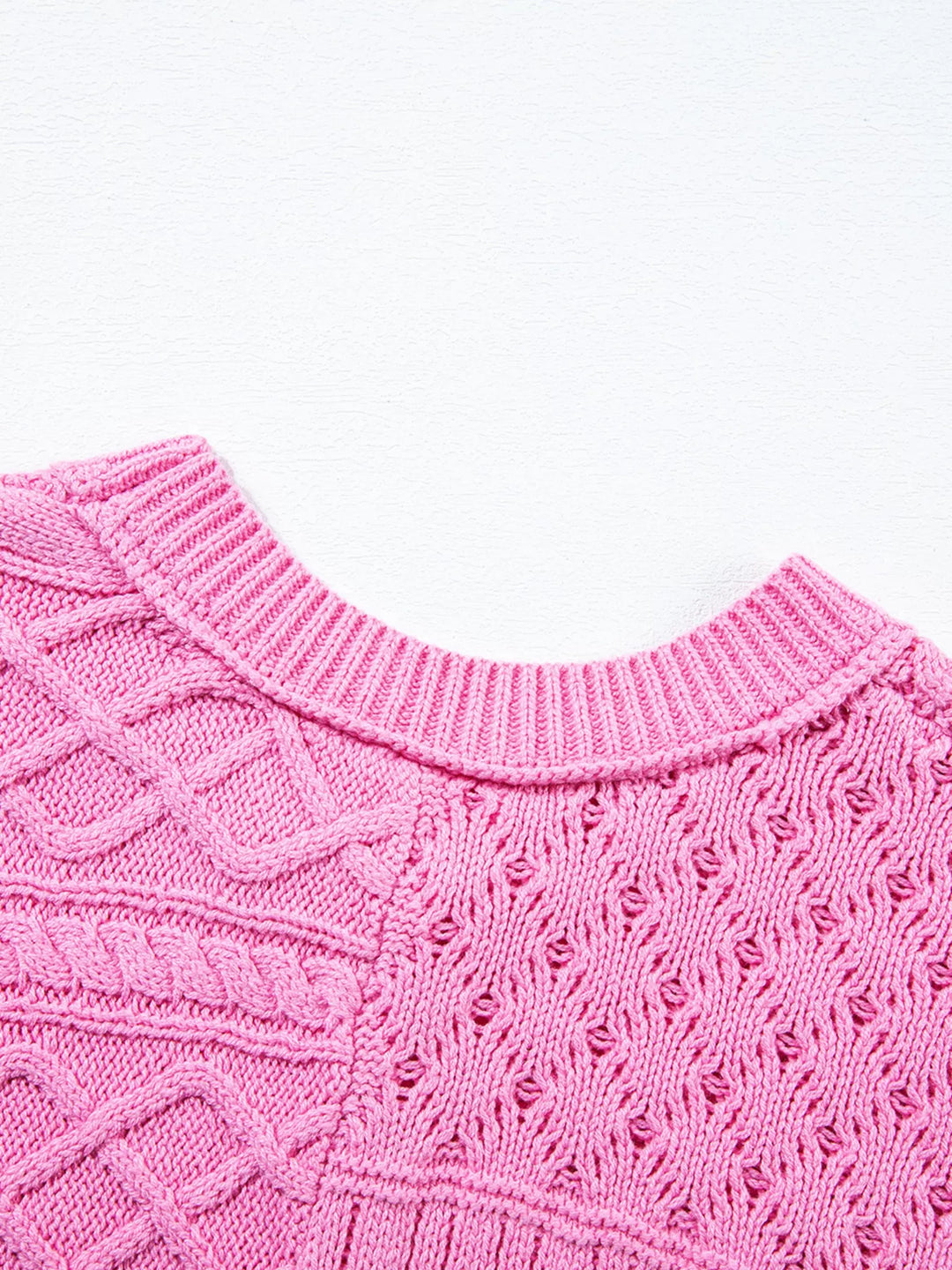 Cable Knit Dolman Sweater Vest | Sweater Vests Daverri Fashions