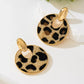Leopard Circle Dangle Earrings - DAVERRI FASHIONS