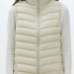 Quilted Zip Up Turtleneck Vest Coat - DAVERRI FASHIONS