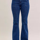 Judy Blue High Waist Flare Jeans with Front Patch Pockets - DAVERRI FASHIONS