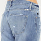 Kancan Mid Rise Distressed Straight Jeans - DAVERRI FASHIONS