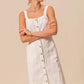 SO ME Button Down Pocket Front Pinafore Dress