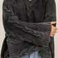 HYFVE Cable Knit V-Neck Dropped Shoulder Oversized Sweater - DAVERRI FASHIONS