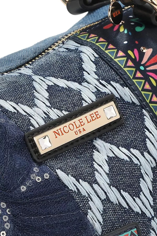 Bosque De Amor Denim Boston Bag | Handbags Daverri Fashions