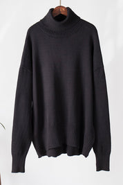 Turtle Neck Dropped Shoulder Sweater | Sweaters Daverri Fashions
