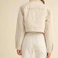 MABLE Embroidered Quilted Cropped Jacket