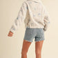 MABLE Floral Embroidered Fleece Teddy Jacket