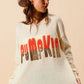 SO ME Contrast Sequin Pumpkin Slogan Sweater Top Sweaters