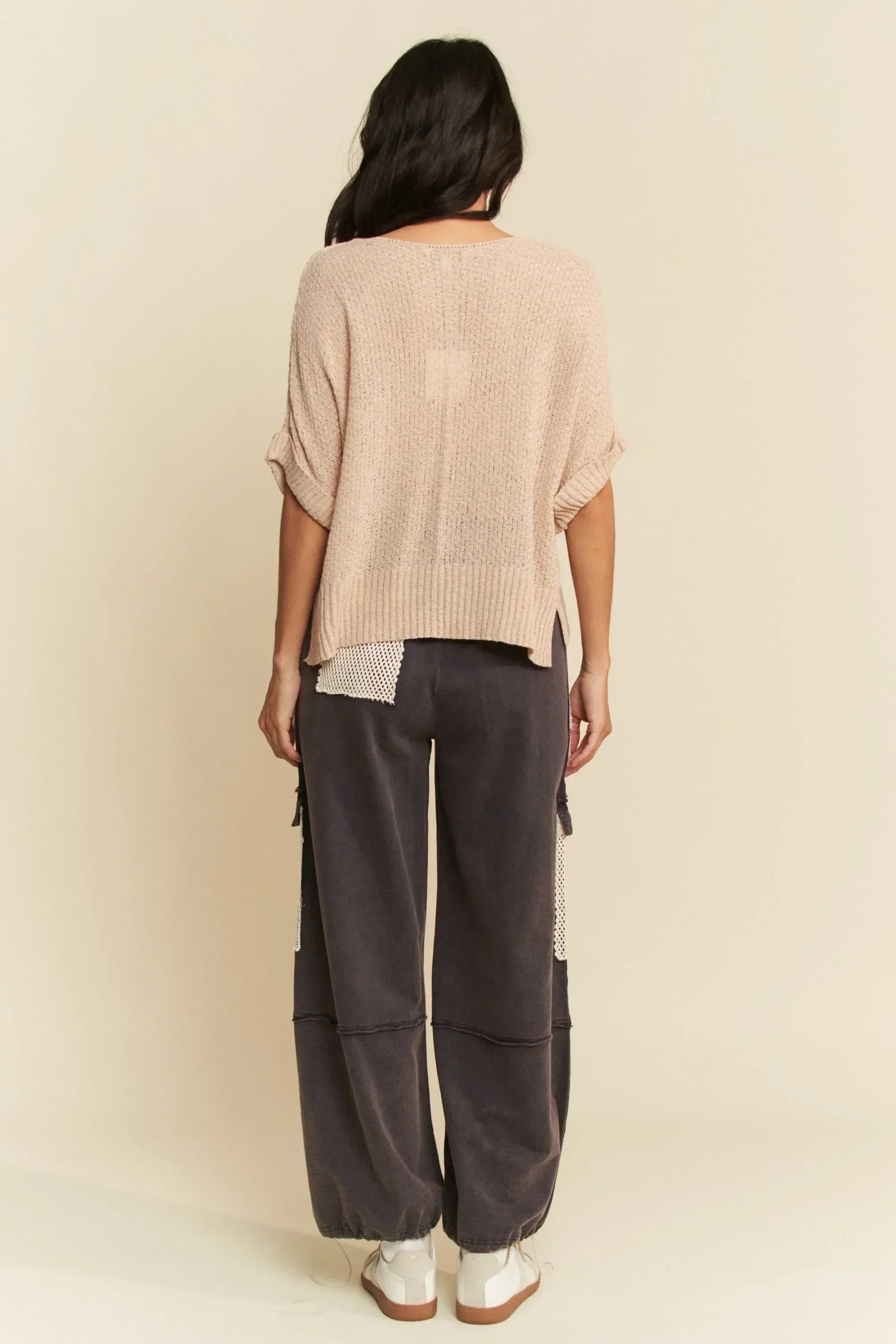 Davi & Dani Sequin American Flag Patch Short Sleeve Knit Top - DAVERRI FASHIONS