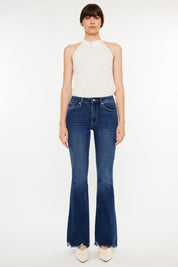 Kancan Cat's Whiskers Raw Hem Flare Jeans | Jeans Daverri Fashions