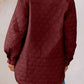 Snap Down Collared Winter Coat - DAVERRI FASHIONS