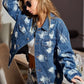 BiBi Washed Tie Dye Denim Jacket - DAVERRI FASHIONS