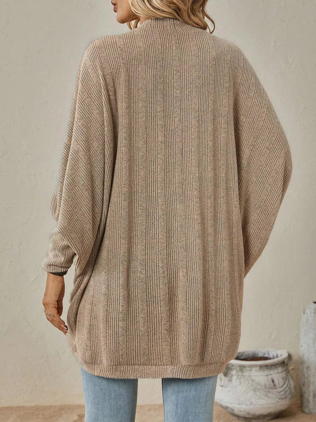 Cozy Oversized Open Front Knit Cardigan | Cardigans Daverri Fashions