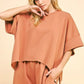 Davi & Dani Flowy Top and Elastic Waist Band Pants Set Pant Sets