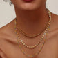 18K Gold-Plated Layered Resin Bead Necklace - DAVERRI FASHIONS