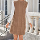 Lovelet Cable Knit V-Neck Mini Sweater Overall Dress - DAVERRI FASHIONS