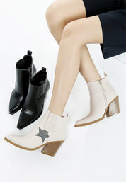Melt Down Glitter Star Detail Chelsea Boots | Boots Daverri Fashions