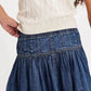 Buttoned Ruffled Mini Denim Skirt - DAVERRI FASHIONS